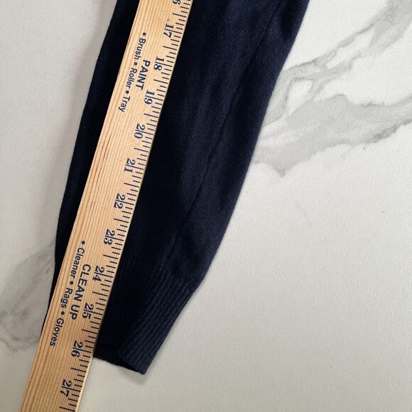 FAIRLANE Mens Navy Blue Knit Pullover Sweater Mock Neck cotton cashmere Sz L NEW - Picture 10 of 14